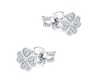 Lucky Clover Silver Stud Earring STS-6899